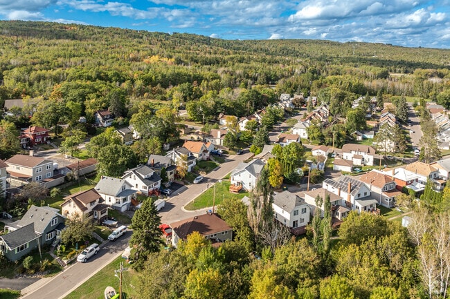 The Riverside neighborhood is nestled into the hillside.