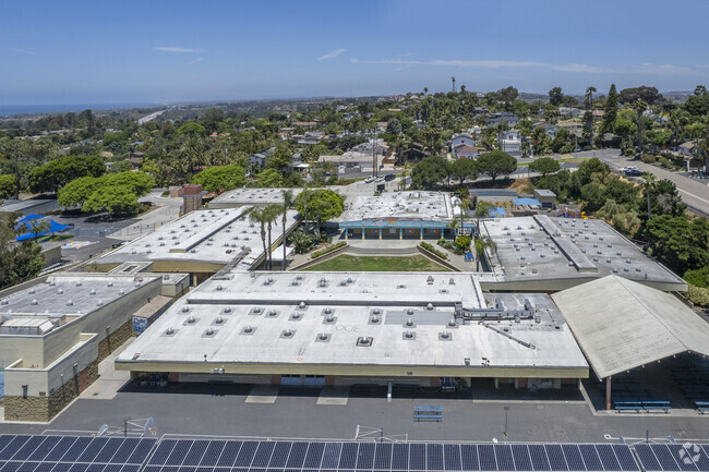 An elevated view of the Capri Elementary School in Encinitas.