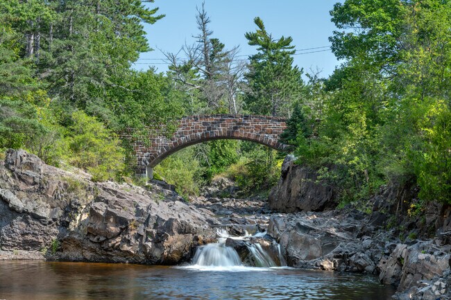The Lester River runs along the east side of Lester Park.