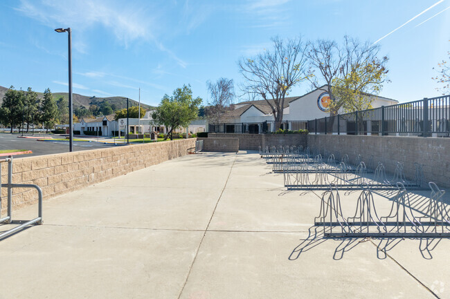 Willow Elementary School has a bike rack for students and teachers who ride to campus.