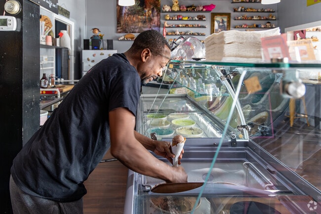 Grab a cold scoop of ice cream at Razzleberry's Ice Cream Shop just outside of near Marlow