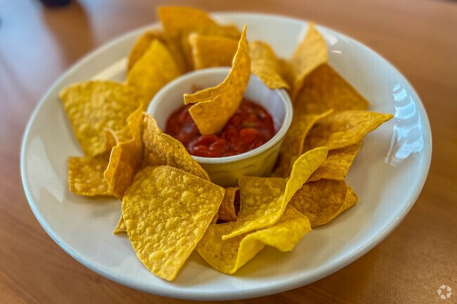 Enjoy some homemade chips and salsa at the House of Tacos in Rheems.