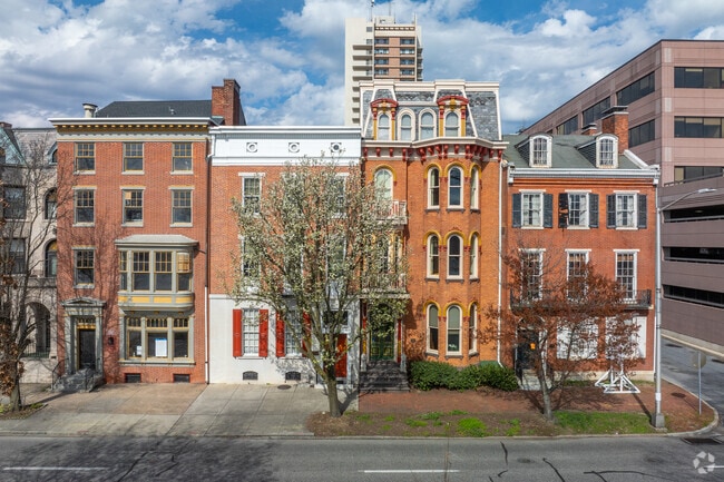 Rowhomes can be found just a block away from the capital complex in Downtown Harrisburg.