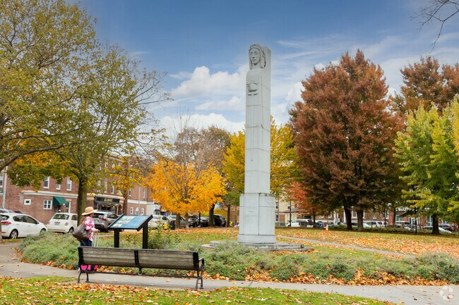 Autumn colors surround the Salem World War Memorial in The Point, Massachusetts.  A solemn tribute to the city’s fallen heroes and a peaceful landmark in the heart of the historic district.