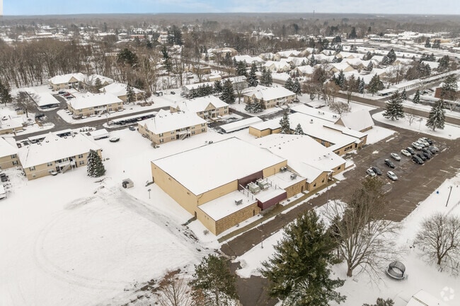 A focus on Central Lutheran High School gymnasium.