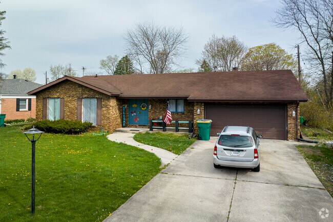 A Brick Ranch style home in Lottaville Indiana.