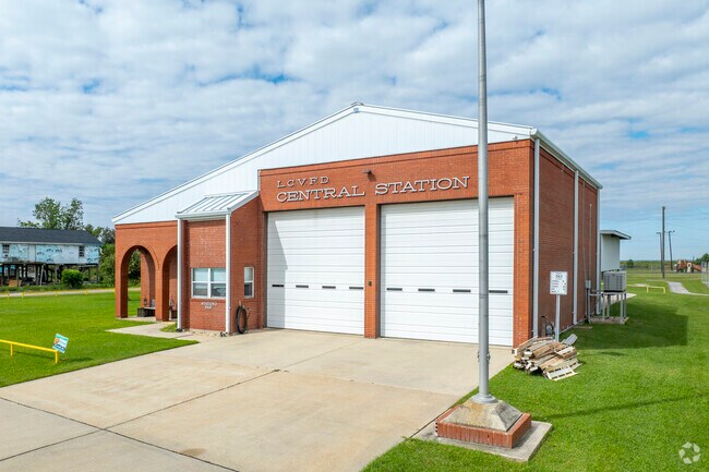 The Central station is a volunteer fire dept. and local landmark at the center of Chauvin.