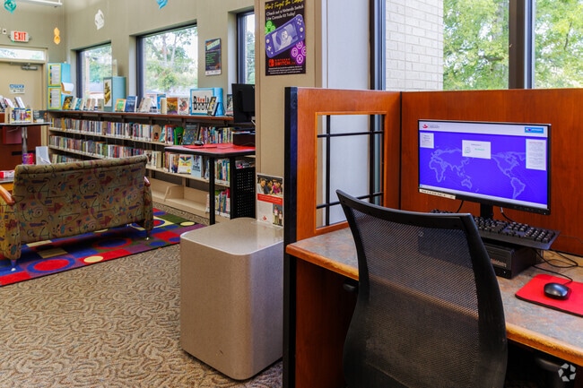 The Mooretown Library in Mooretown and Hollywood Heights offers bright spaces for reading in Hollywood Heights.
