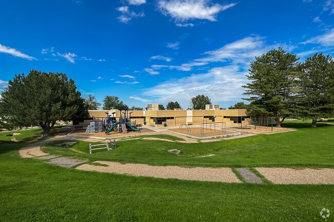 Full playground view at Cottonwood Creek Elementary School.