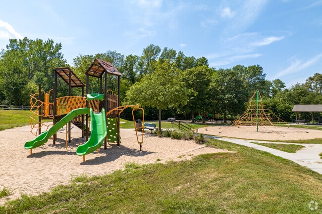Zorinsky Lake Park near The Ridges features multiple playgrounds for the kids to play on.