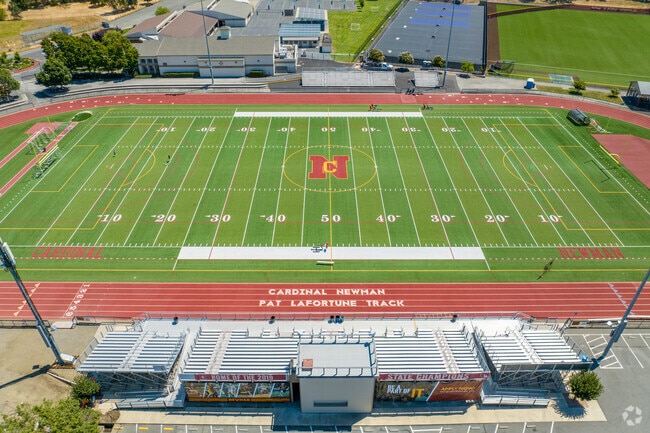 The Cardinal Newman High School football field near Fountaingrove, home of the Cardinals.