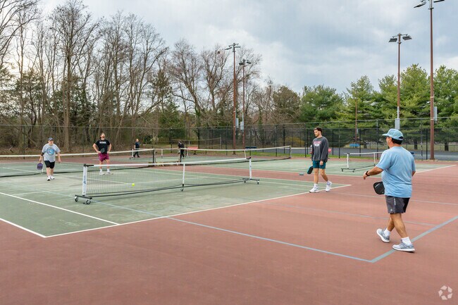 Pickleball lovers frequent Cove Point Park for daily matches.