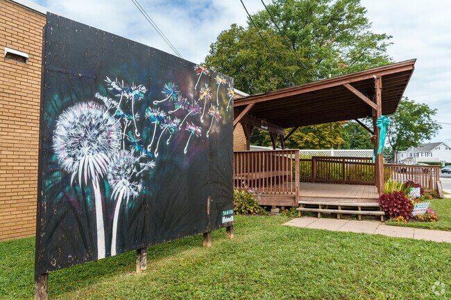 Downtown Rising Sun features murals and public art that reflect local creativity.