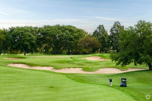 Gregg's Landing golfers swing for the green on the communities manicured courses.