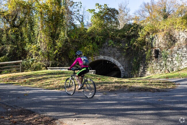 The Capitol Crescent Trail in Foxhall is popular for walking, running, and biking.