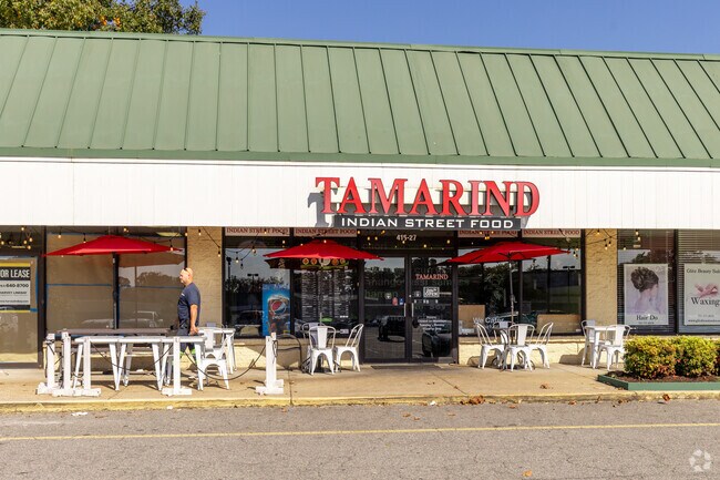 Tamarind has indoor and outddor seating in Poplar Hall.