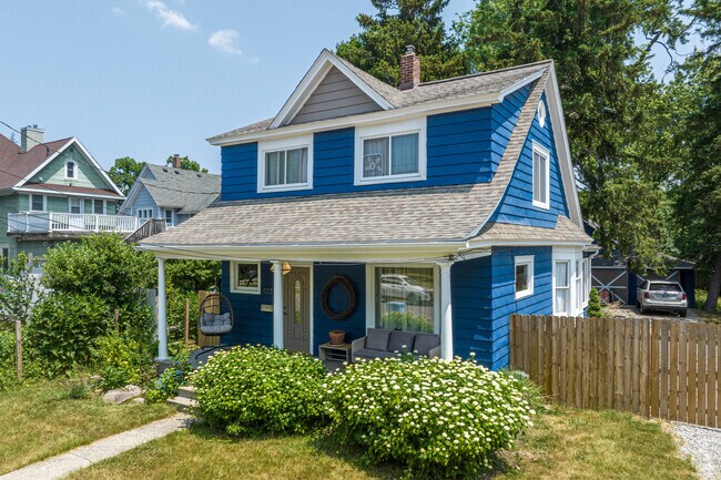 Unique two-story bungalow-style home in the Old Forest neighborhood of Lansing.