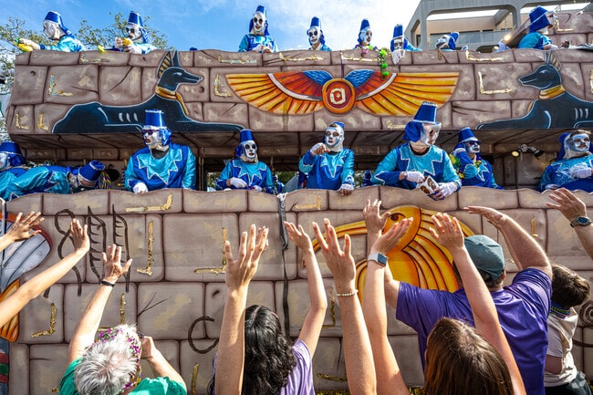 Thoth Sunday is a marathon of Mardi Gras floats streaming past you.