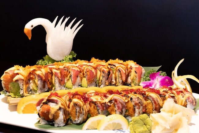 The Steak Bomb is among the favorite chef's special rolls at Lin's in Five Forks.