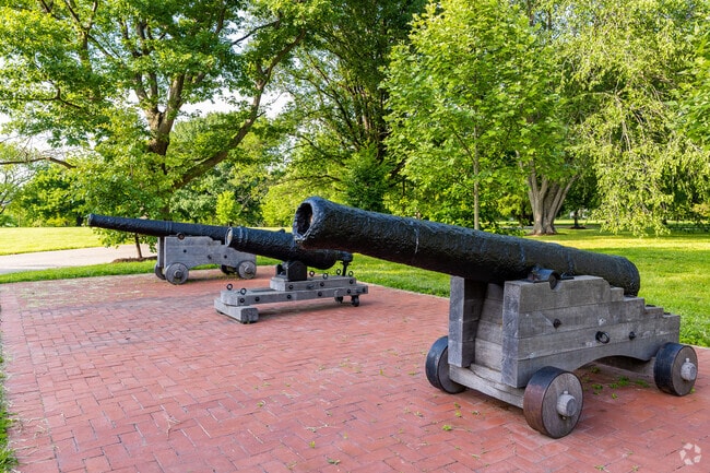 Lafayette Park contains 3 Revolutionary War era cannons salvaged from a British shipwreck.