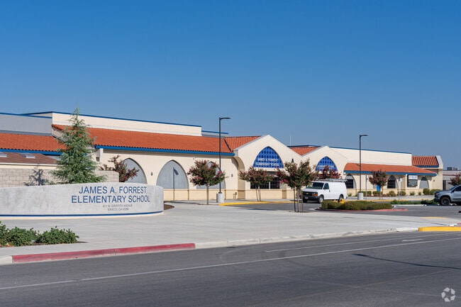 James A. Forrest Elementary School in Wasco has a Spanish inspired architecture.