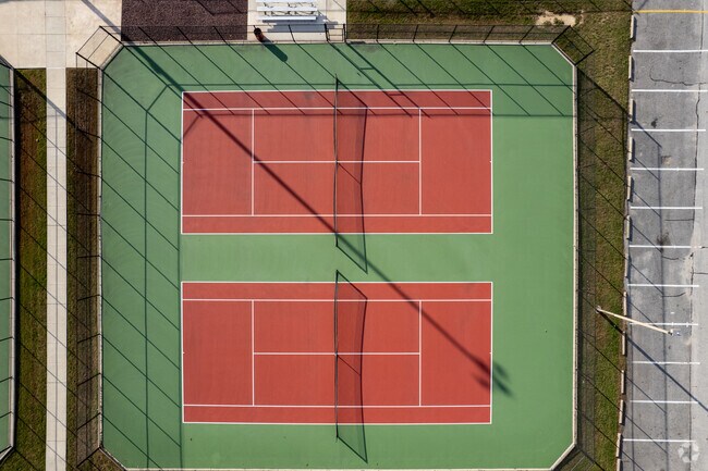 Tennis courts at Delsea Regional Middle School for the students to use.