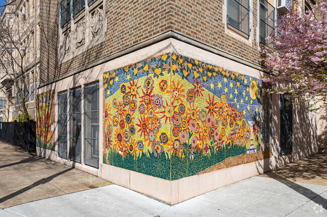The Fanny Jackson Coppin School has colorful murals all over the school to brighten anyone's day