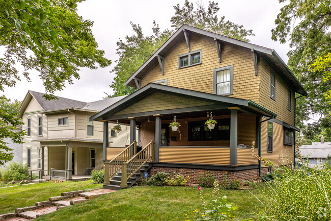 Large American Foursquare homes are a popular style in Sherman Hill.