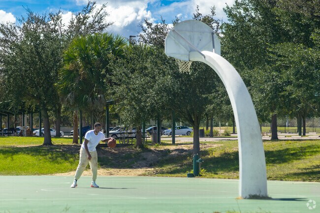 Northeast Regional Park offers a great facility for pick up basketball games.