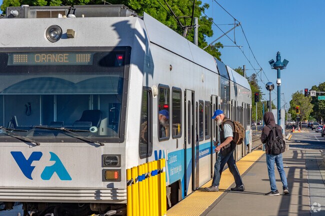 Penitencia residents can use the light rail system and commute to San Jose downtown.