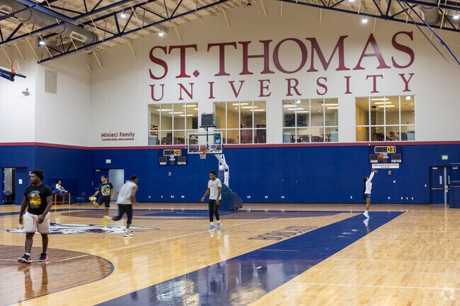 Enjoy a game of college basketball at St. Thomas University in Palmetto Lakes.