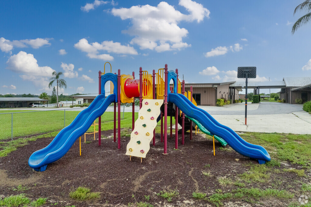 Community Christian Academy has a small playground for kids to play at recess.