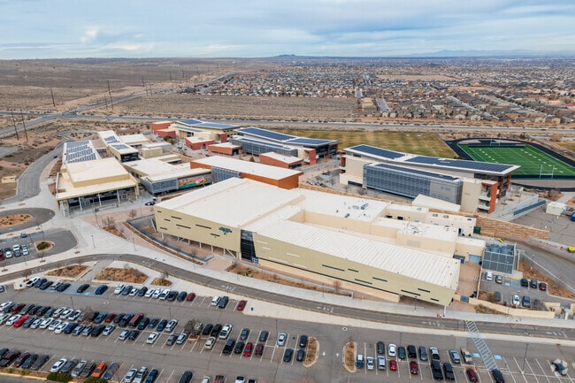 Atrisco Heritage Academy High School is located at the far SW corner of Albuquerque.