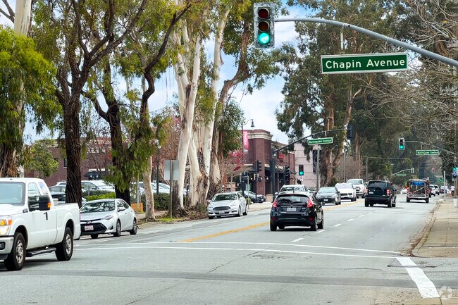 California State Route 82 is the southern border of Downtown Burlingame.