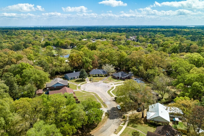 A view of a culdesac of small homes in the Terrace Hills neighborhood.