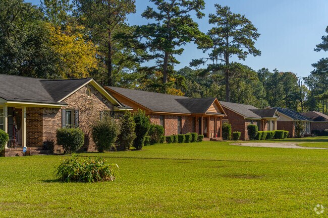 Merry Acres is filled with homes with spacious front lawns.
