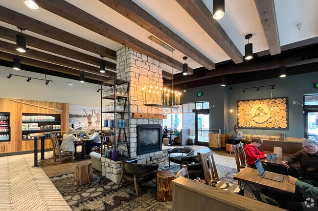 Coziness awaits inside the Caribou Coffee in Edina.