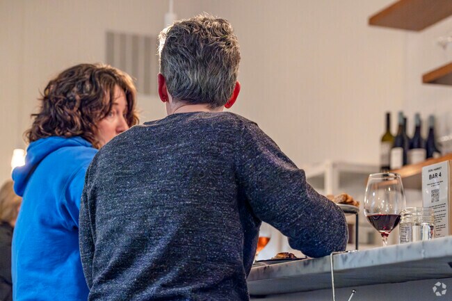 Enjoy a glass of wine and some good food at DERU Cafe.