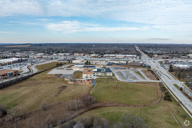 An aerial view of the play area at Swanson Elementary School.