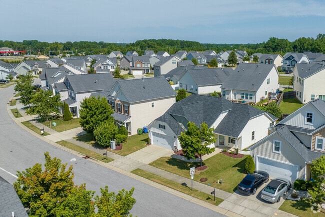 Some neighborhoods are designed with a higher density in Fuquay-Varina.