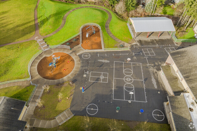 Elaborate play area at Emma L. Carson Elementary.