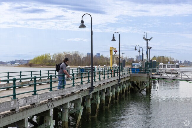 The dock in Winthrop near Court Park is a fun spot to go fishing.