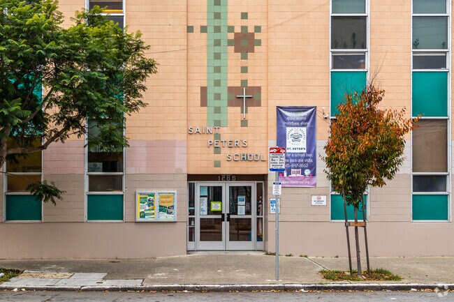 The main entrance to St. Peters School.