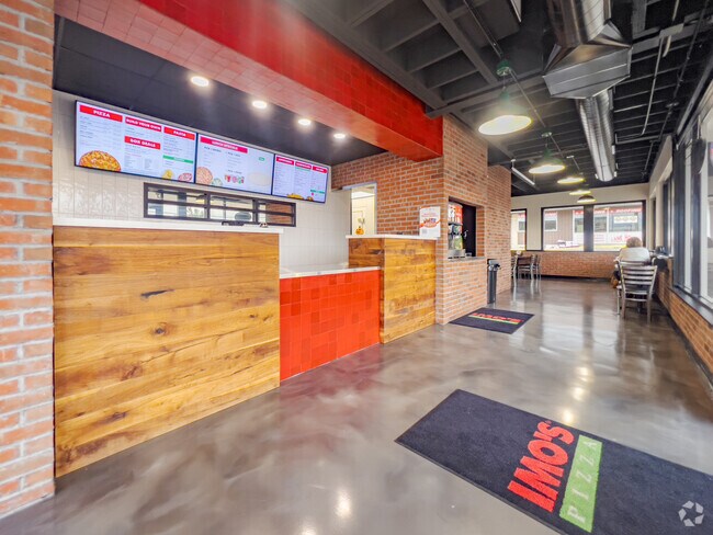 Interior of Imo's Pizzeria.