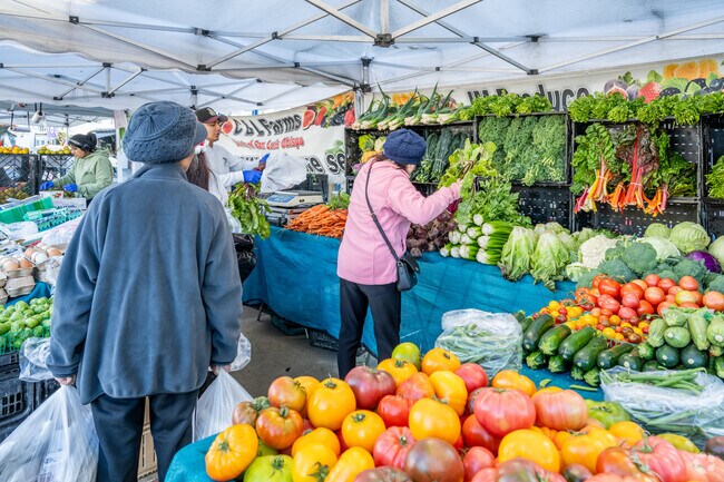 The Newport Beach Certified Farmers Market has fresh produce and other vendors to shop.