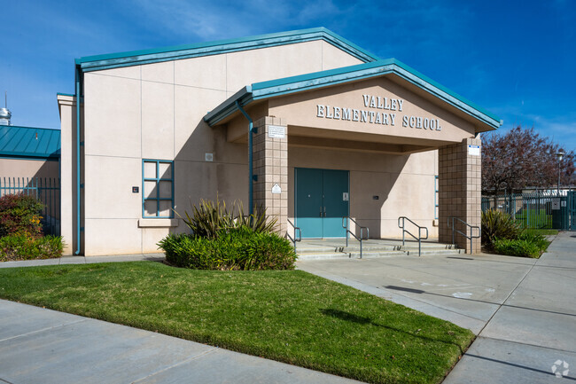 A view of the Valley Elementary buildings from the street.