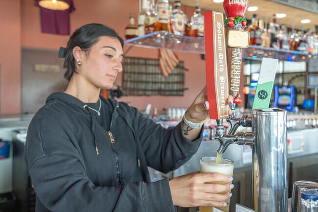 TJ's Corner Tap & Eatery features over 20 local beers on tap.