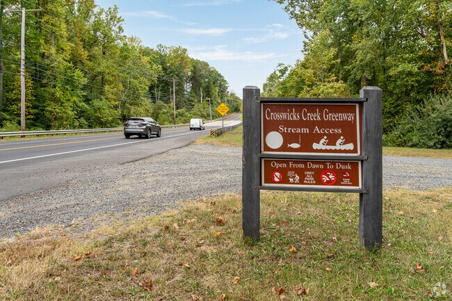 Crosswicks Creek near North Hanover is a go-to for hiking, paddling, and fishing.