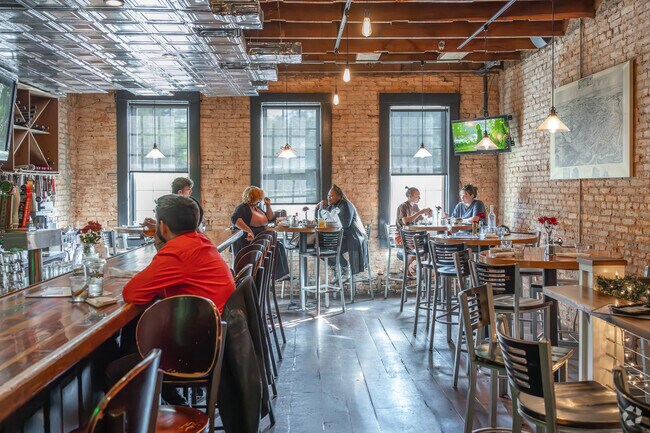 A local spot known for its laid-back atmosphere in the Milledge Avenue Historic District.