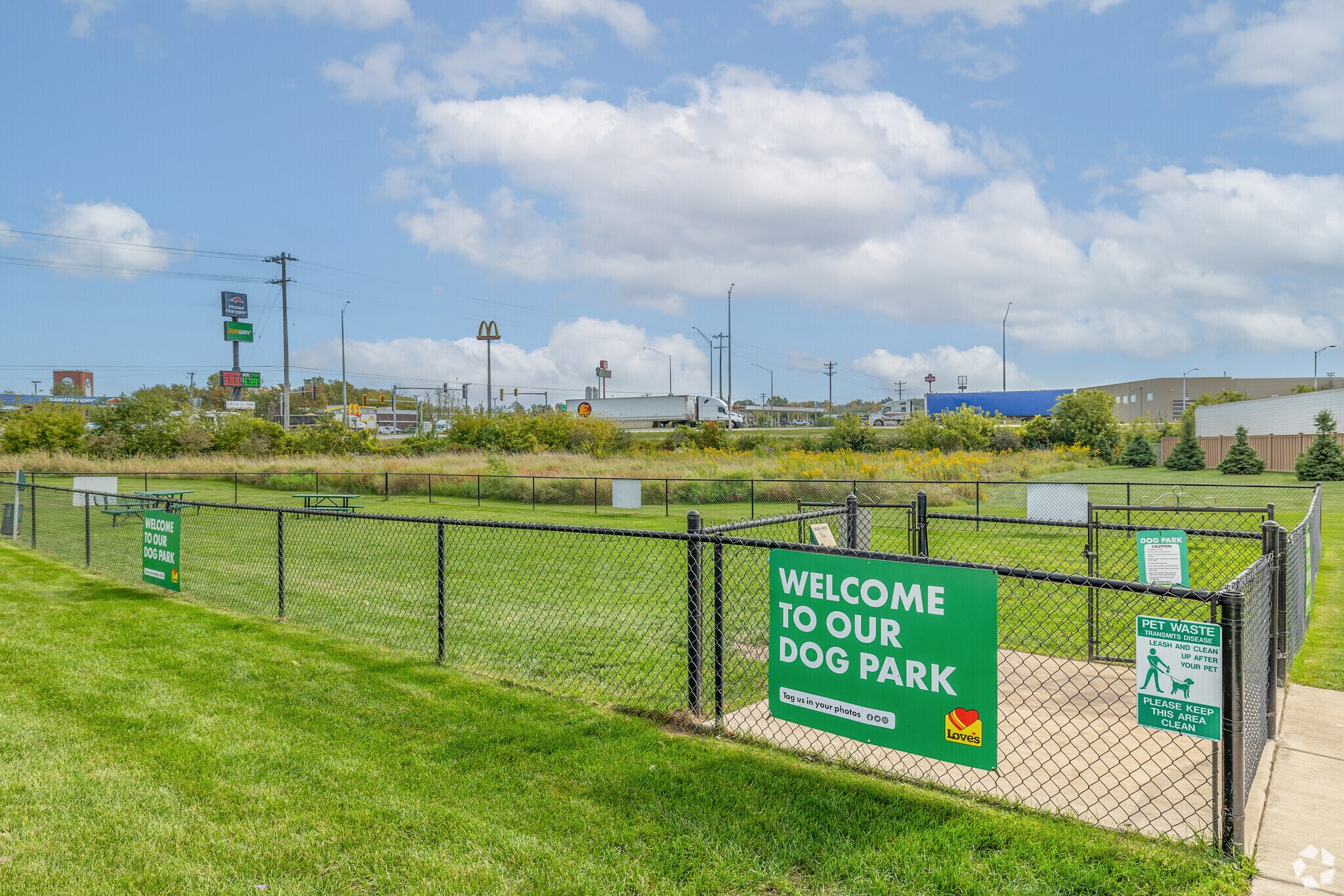 Loves Dog Park is a great place to stop while traveling on the road with your pet in Henpeck.